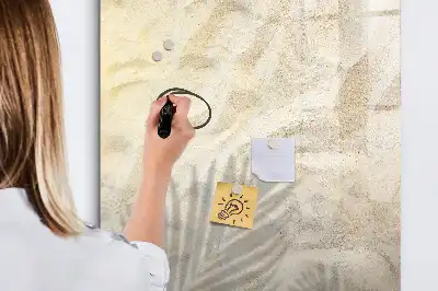 Magnettafel zum Schreiben mit Sommermotiv Sand am Strand