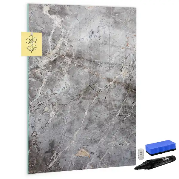 Beschreibbare Magnettafel in dunkler Marmoroptik