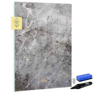 Beschreibbare Magnettafel in dunkler Marmoroptik
