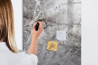 Beschreibbare Magnettafel in dunkler Marmoroptik