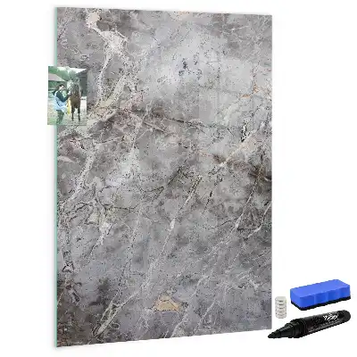 Beschreibbare Magnettafel in dunkler Marmoroptik
