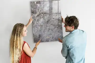 Beschreibbare Magnettafel in dunkler Marmoroptik