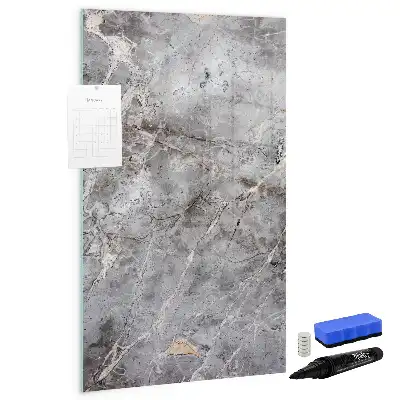 Beschreibbare Magnettafel in dunkler Marmoroptik