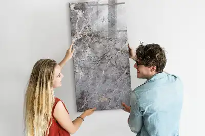 Beschreibbare Magnettafel in dunkler Marmoroptik