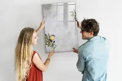 Magnettafel beschreibbar in der Ausführung Beton und Oliven