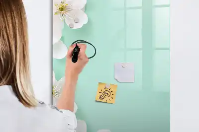 Magnettafel zum Schreiben mit Motiv blühende Blumen