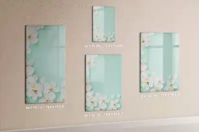 Magnettafel zum Schreiben mit Motiv blühende Blumen