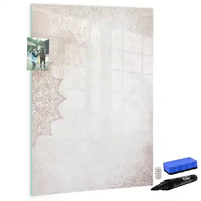 Magnettafel beschreibbar mit Mandala-Motiv