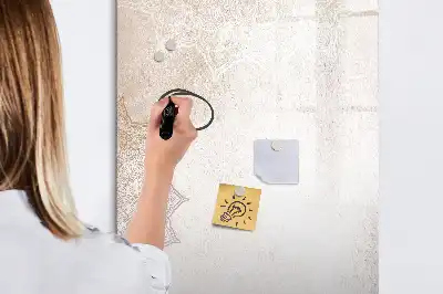 Magnettafel beschreibbar mit Mandala-Motiv
