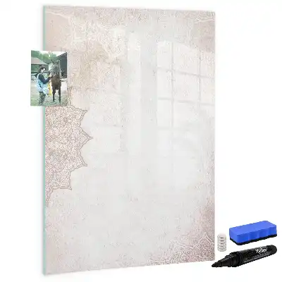 Magnettafel beschreibbar mit Mandala-Motiv