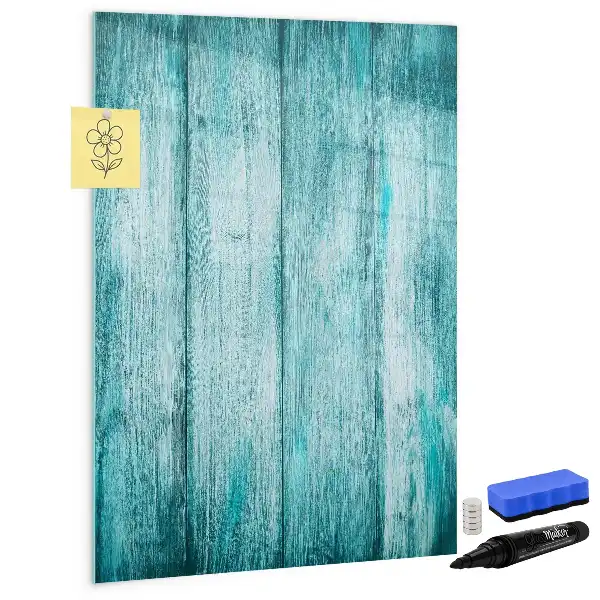 Magnettafel zum Schreiben aus blauem Holz