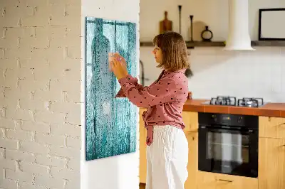 Magnettafel zum Schreiben aus blauem Holz