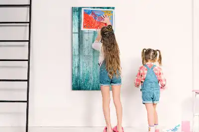 Magnettafel zum Schreiben aus blauem Holz