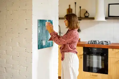 Magnettafel zum Schreiben aus blauem Holz