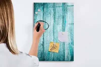 Magnettafel zum Schreiben aus blauem Holz