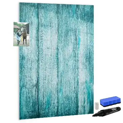 Magnettafel zum Schreiben aus blauem Holz