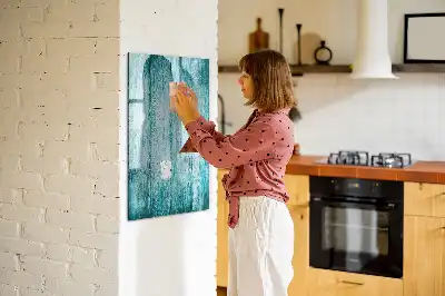 Magnettafel zum Schreiben aus blauem Holz