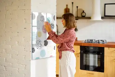 Magnettafel beschreibbar mit Motiv Bunte Kreise