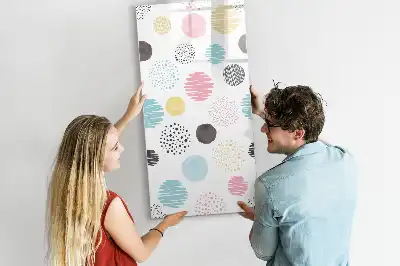 Magnettafel beschreibbar mit Motiv Bunte Kreise