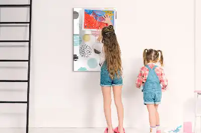 Magnettafel beschreibbar mit Motiv Bunte Kreise