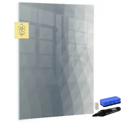Magnettafel zum Schreiben mit Motiv Graue Wellen-Abstraktion