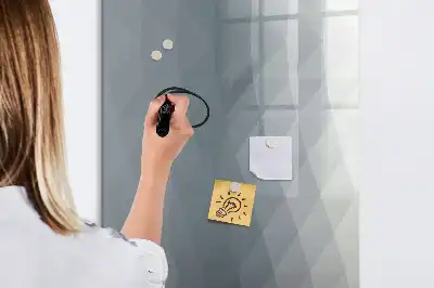 Magnettafel zum Schreiben mit Motiv Graue Wellen-Abstraktion