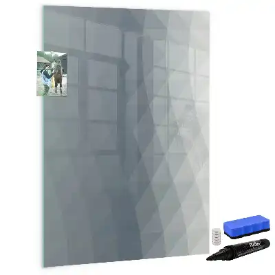 Magnettafel zum Schreiben mit Motiv Graue Wellen-Abstraktion