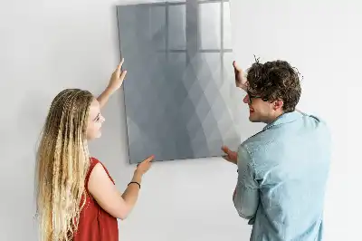 Magnettafel zum Schreiben mit Motiv Graue Wellen-Abstraktion