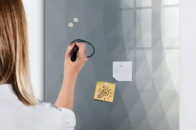 Magnettafel zum Schreiben mit Motiv Graue Wellen-Abstraktion