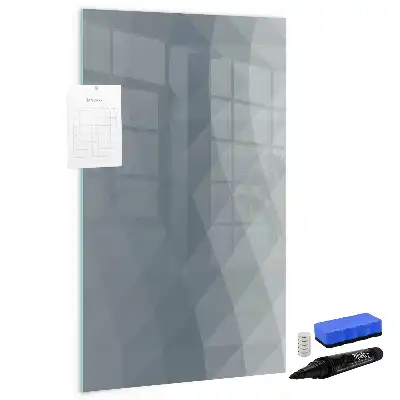 Magnettafel zum Schreiben mit Motiv Graue Wellen-Abstraktion