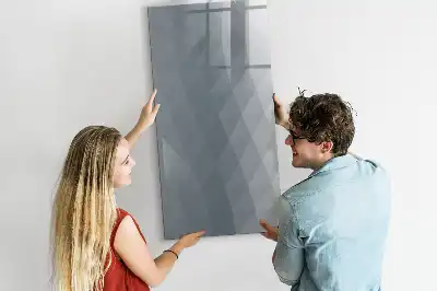 Magnettafel zum Schreiben mit Motiv Graue Wellen-Abstraktion