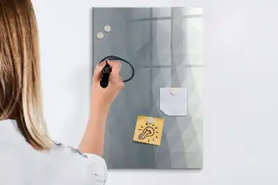 Magnettafel zum Schreiben mit Motiv Graue Wellen-Abstraktion