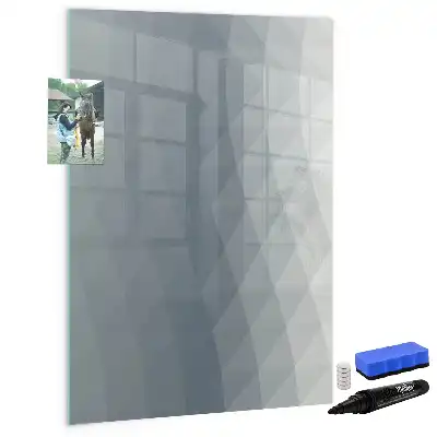 Magnettafel zum Schreiben mit Motiv Graue Wellen-Abstraktion