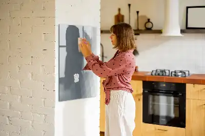 Magnettafel zum Schreiben mit Motiv Graue Wellen-Abstraktion