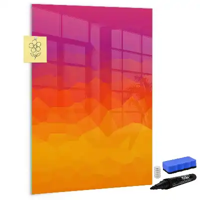 Beschreibbare Magnettafel im Design Farbverlauf Sonnenaufgang