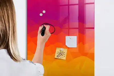 Beschreibbare Magnettafel im Design Farbverlauf Sonnenaufgang