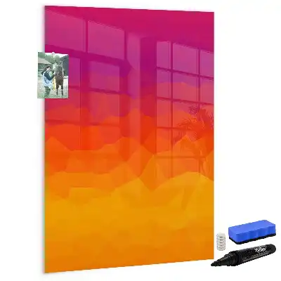 Beschreibbare Magnettafel im Design Farbverlauf Sonnenaufgang