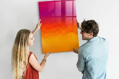 Beschreibbare Magnettafel im Design Farbverlauf Sonnenaufgang