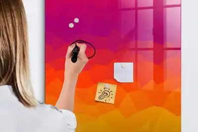 Beschreibbare Magnettafel im Design Farbverlauf Sonnenaufgang