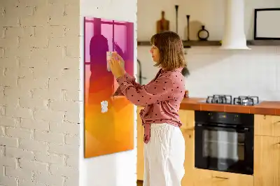Beschreibbare Magnettafel im Design Farbverlauf Sonnenaufgang