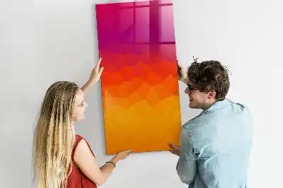 Beschreibbare Magnettafel im Design Farbverlauf Sonnenaufgang