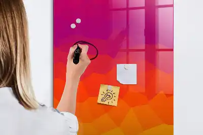 Beschreibbare Magnettafel im Design Farbverlauf Sonnenaufgang