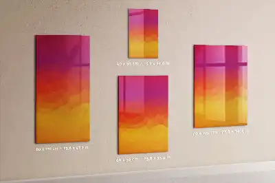 Beschreibbare Magnettafel im Design Farbverlauf Sonnenaufgang