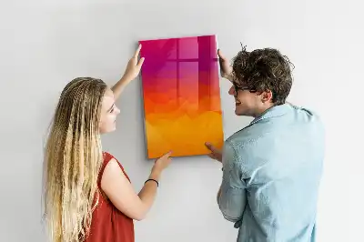 Beschreibbare Magnettafel im Design Farbverlauf Sonnenaufgang