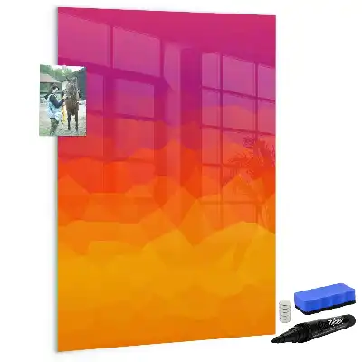Beschreibbare Magnettafel im Design Farbverlauf Sonnenaufgang