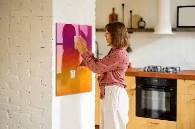 Beschreibbare Magnettafel im Design Farbverlauf Sonnenaufgang