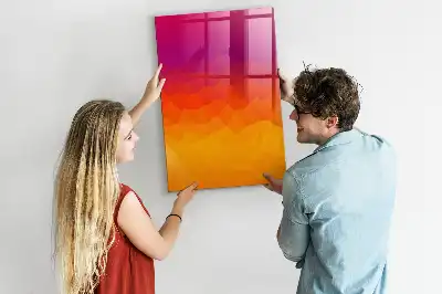 Beschreibbare Magnettafel im Design Farbverlauf Sonnenaufgang