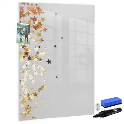 Magnettafel beschreibbar mit Sternenmotiv