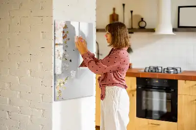 Magnettafel beschreibbar mit Sternenmotiv