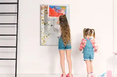 Magnettafel beschreibbar mit Sternenmotiv